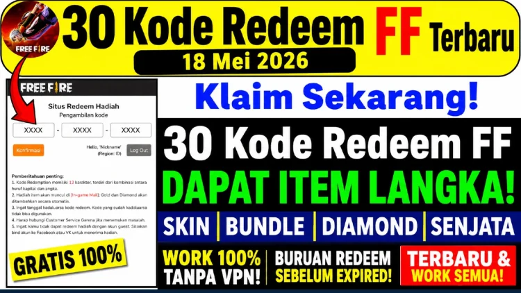 Kode Redeem FF Terbaru