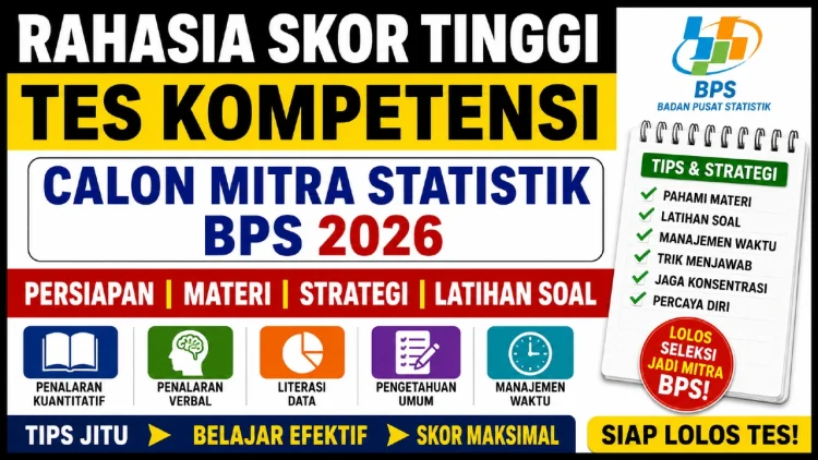 Rahasia Skor Tinggi Tes Kompetensi Calon Mitra Statistik BPS 2026